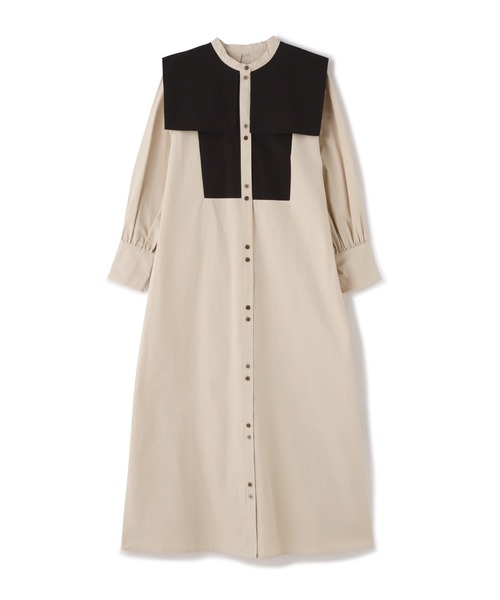 N.(N. Natural Beauty Basic)(エヌエヌナチュラルビューティーベーシック)の「◆配色ビックカラーワンピース(ワンピース・レディース・ベージュ/ブルー系その他・MEDIUM)」の22枚目の写真