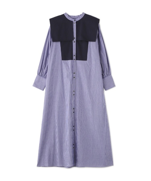 N.(N. Natural Beauty Basic)(エヌエヌナチュラルビューティーベーシック)の「◆配色ビックカラーワンピース(ワンピース・レディース・ベージュ/ブルー系その他・MEDIUM)」の20枚目の写真