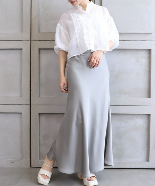 *NewArrival*エステルガーゼレース&ピンタックボリュームスリーブシャツカーデ
