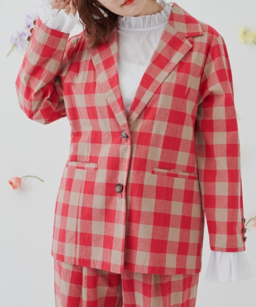 MERLOT（メルロー）の「ビッグチェックジャケット/セットアップ