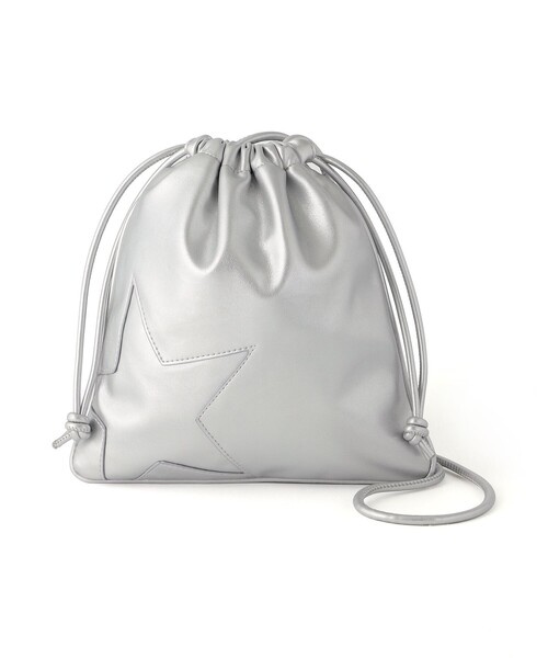 CAST:（キャストコロン）の「フェイクレザースターサコッシュ（ハンドバッグ・レディース・ブラック/シルバー/グリーン・FREE）」の3枚目の写真