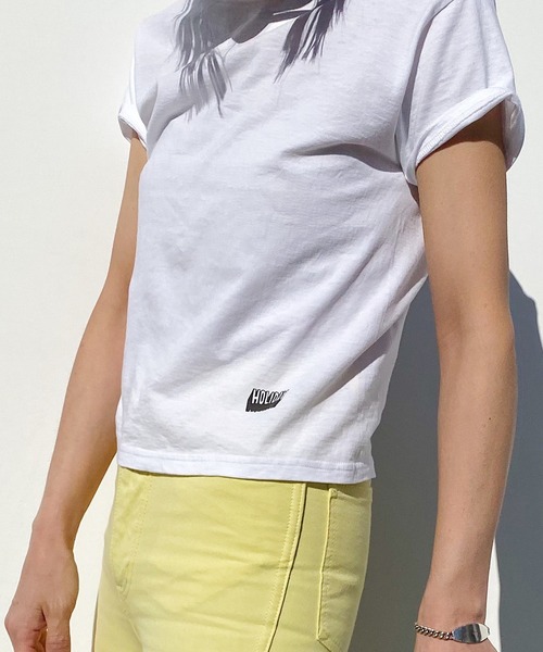 HOLIDAY(ホリデイ)の「HOLIDAY BASIC T-SHIRT (HOLIDAY) ホリデイベーシックTシャツ (ホリデイ)(Tシャツ/カットソー・レディース・ホワイト・XL/XS)」の3枚目の写真