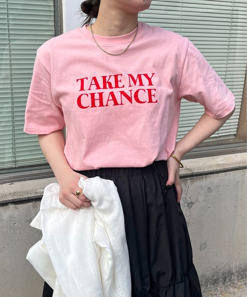 prose verse（プロズヴェール）の「フロッキープリントレタリングロゴTシャツ（Tシャツ/カットソー・レディース・ホワイト/ホワイト系その他/ホワイト系その他2/ピンク・MEDIUM）」の4枚目の写真