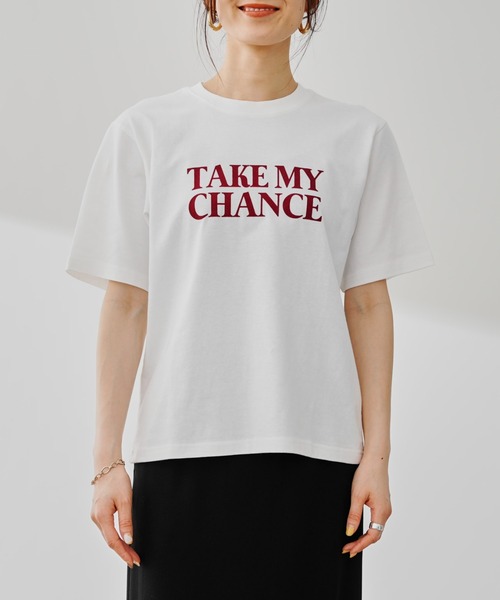 prose verse（プロズヴェール）の「フロッキープリントレタリングロゴTシャツ（Tシャツ/カットソー・レディース・ホワイト/ホワイト系その他/ホワイト系その他2/ピンク・MEDIUM）」の5枚目の写真