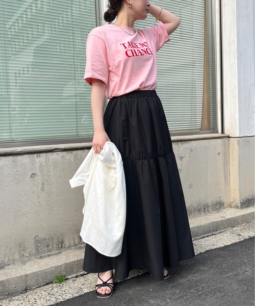 prose verse（プロズヴェール）の「フロッキープリントレタリングロゴTシャツ（Tシャツ/カットソー・レディース・ホワイト/ホワイト系その他/ホワイト系その他2/ピンク・MEDIUM）」の22枚目の写真