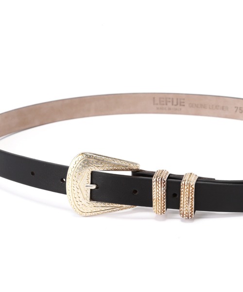ROSE BUD（ローズバッド）の「(LEFIJE)レザーベルト（ベルト・レディース・ブラック/ベージュ・75）」の7枚目の写真