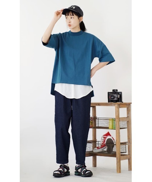 zootie（ズーティー）の「ヘビーウェイト デニム ルーズテーパードパンツ（デニムパンツ・レディース・インディゴブルー・M-L/S-M/L-XL）」の7枚目の写真