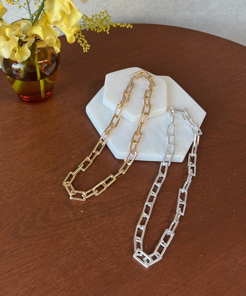 DouDou（ドゥドゥ）の「スクエアチェーンネックレス（ネックレス・レディース・シルバー/ゴールド・FREE）」の6枚目の写真