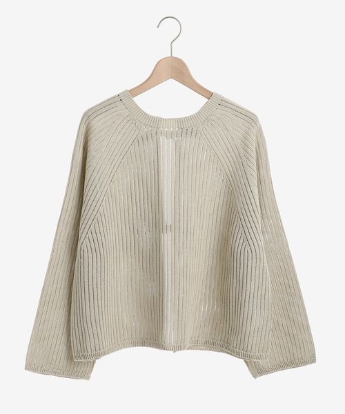 le.coeur blanc(ルクールブラン)の「バックシャンホールガーメント針抜きニット(ニット/セーター・レディース・ベージュ/モカ・38)」の5枚目の写真