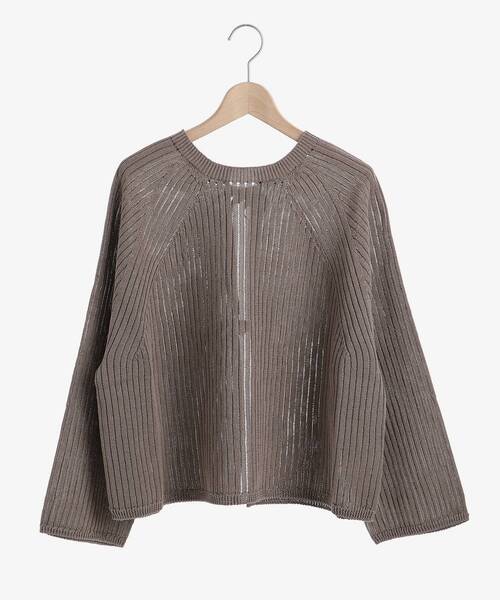 le.coeur blanc(ルクールブラン)の「バックシャンホールガーメント針抜きニット(ニット/セーター・レディース・ベージュ/モカ・38)」の18枚目の写真