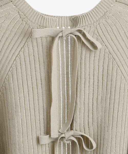 le.coeur blanc(ルクールブラン)の「バックシャンホールガーメント針抜きニット(ニット/セーター・レディース・ベージュ/モカ・38)」の8枚目の写真