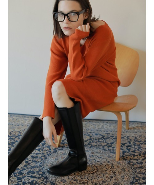 AMAIL（アマイル）の「Natural goa long boots（ブーツ・レディース・ブラウン/ブラック・L/S/M）」の3枚目の写真