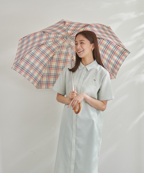 Arnold Palmer（アーノルドパーマー）の「パーマーチェック 晴雨兼用 シェア 長傘（長傘・レディース・ベージュ系その他/ブルー系その他・F）」の9枚目の写真