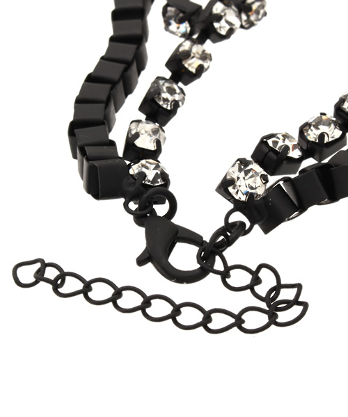 ROSE BUD（ローズバッド）の「(LL ACCESSORIES) 3JN1008 JEWEL NECKLACE[結婚式＆パーティー]（ネックレス・レディース・ブラック/シルバー・ONE SIZE）」の4枚目の写真