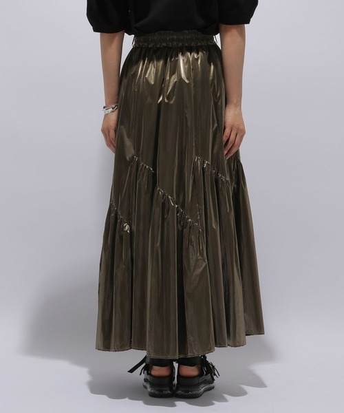 HARE（ハレ）の「メタリックギャザースカート(HARE)（スカート・レディース・シルバー/ゴールド・FREE）」の10枚目の写真