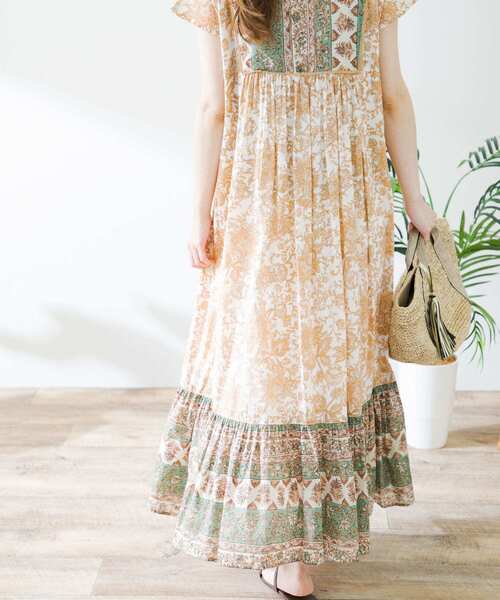 ZIMMERMANN エスニック プリント ワンピース完売品 シルクサンドウォッシュプリント スカーフカラーマキシ
