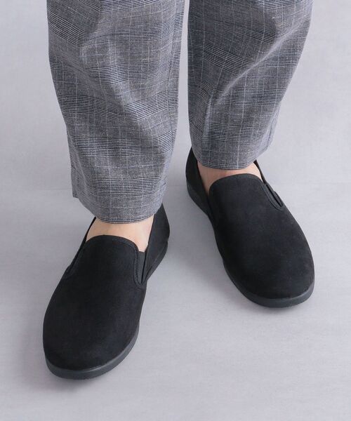 FRANCESCO（フランチェスコ）の「*【SHIPS別注】FRANCESCO: フェイクスエード スリッポン（スリッポン・メンズ・ブラック/ベージュ/ネイビー・40/41/42/43）」の4枚目の写真