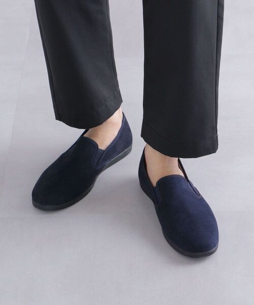 FRANCESCO（フランチェスコ）の「*【SHIPS別注】FRANCESCO: フェイクスエード スリッポン（スリッポン・メンズ・ブラック/ベージュ/ネイビー・40/41/42/43）」の7枚目の写真