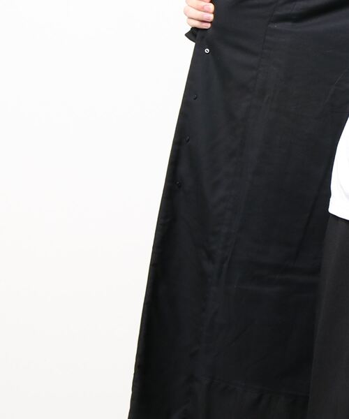 nude:masahiko maruyama（ヌードマサヒコマルヤマ）の「nude:masahiko maruyama/Patch Long Jkt w/Half Vt（ステンカラーコート・メンズ・ブラック・1）」の8枚目の写真