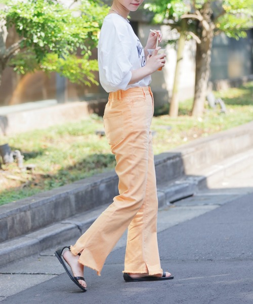 CIAOPANIC TYPY(チャオパニックティピー)の「【ZOZOTOWN限定】USAコットンカレッジプリントボリュームスリーブTee(Tシャツ/カットソー・レディース・チャコールグレー/ピンク/ホワイト/ベージュ/グリーン・ONE SIZE)」の17枚目の写真