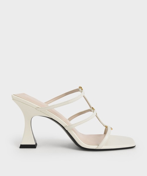 ストラッピー スカルプチャーヒールミュール Strappy Sculptural Heel Mules サンダル Charles Keith チャールズ キース のファッション通販 Zozotown