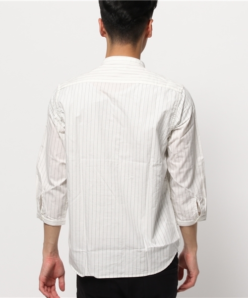 WEGO(ウィゴー)の「WEGO/バンドカラー7分袖シャツ(シャツ/ブラウス・メンズ・ホワイト/ホワイト系その他・MEDIUM/LARGE)」の9枚目の写真