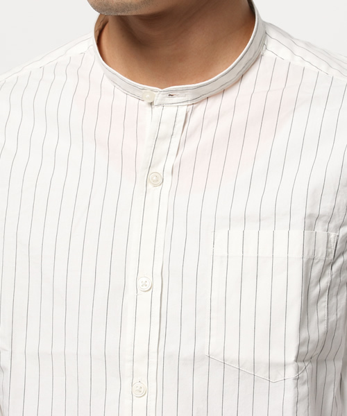 WEGO(ウィゴー)の「WEGO/バンドカラー7分袖シャツ(シャツ/ブラウス・メンズ・ホワイト/ホワイト系その他・MEDIUM/LARGE)」の10枚目の写真