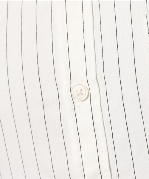 WEGO(ウィゴー)の「WEGO/バンドカラー7分袖シャツ(シャツ/ブラウス・メンズ・ホワイト/ホワイト系その他・MEDIUM/LARGE)」の4枚目の写真