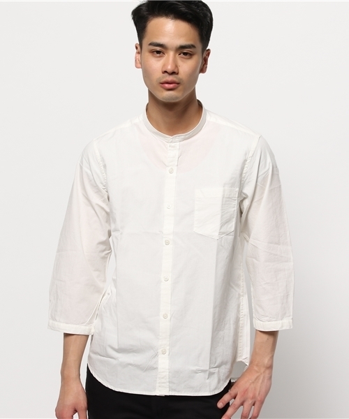 WEGO(ウィゴー)の「WEGO/バンドカラー7分袖シャツ(シャツ/ブラウス・メンズ・ホワイト/ホワイト系その他・MEDIUM/LARGE)」の14枚目の写真