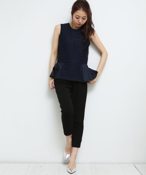 Annc(アンク)の「【annc】ビスコースツイルジョッパーズPT(その他パンツ・レディース・ホワイト/ブラック・1/0)」の3枚目の写真