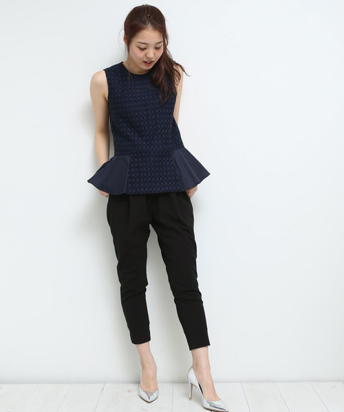 Annc(アンク)の「【annc】ビスコースツイルジョッパーズPT(その他パンツ・レディース・ホワイト/ブラック・1/0)」の4枚目の写真