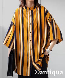 antiqua | 主役級レトロ印象。ルチストライプシャツ(シャツ/ブラウス)