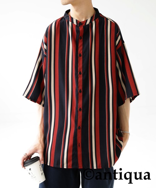 antiqua（アンティカ）の「主役級レトロ印象。ルチストライプシャツ（シャツ/ブラウス・レディース・ネイビー/イエロー・FREE）」の16枚目の写真