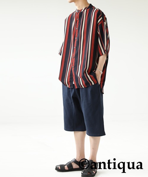 antiqua（アンティカ）の「主役級レトロ印象。ルチストライプシャツ（シャツ/ブラウス・レディース・ネイビー/イエロー・FREE）」の15枚目の写真