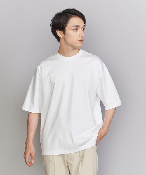 BEAUTY&YOUTH UNITED ARROWS(ビューティーアンドユースユナイテッドアローズ)の「スーパークール ワイドテーパード クルーネック カットソー(Tシャツ/カットソー・メンズ・ホワイト/オリーブ/ダークグレー/ロイヤルブルー/その他1・S/M/L/XL)」の5枚目の写真