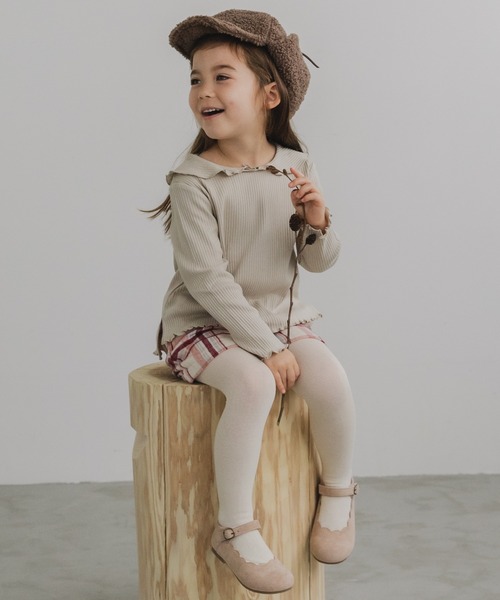 pairmanon（ペアマノン）の「スカラップフラットバレエシューズ（その他シューズ・キッズ・ベージュ・22/15 /20/18/17/19/21/16）」の7枚目の写真