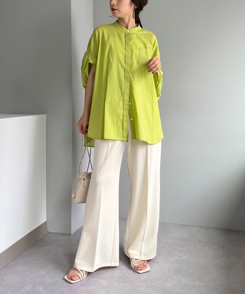 CAPRICIEUX LE'MAGE(カプリシューレマージュ)の「ヨークギャザーフレンチシャツ(シャツ/ブラウス・レディース・ホワイト/ピンク/オレンジ/グリーン・FREE)」の15枚目の写真