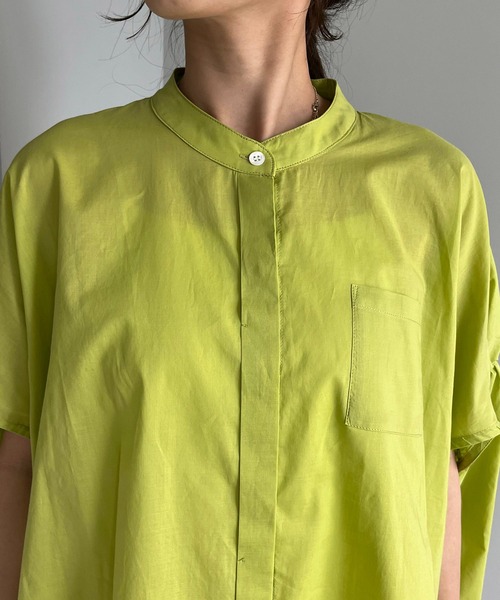 CAPRICIEUX LE'MAGE(カプリシューレマージュ)の「ヨークギャザーフレンチシャツ(シャツ/ブラウス・レディース・ホワイト/ピンク/オレンジ/グリーン・FREE)」の16枚目の写真