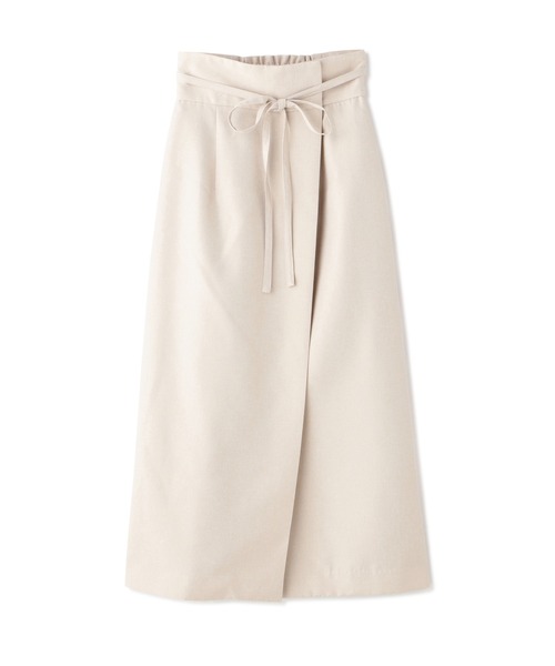 N.（N. Natural Beauty Basic）（エヌエヌナチュラルビューティーベーシック）の「◆麻調ラップスカート（スカート・レディース・ブラウン/グリーン/キナリ・MEDIUM）」の15枚目の写真