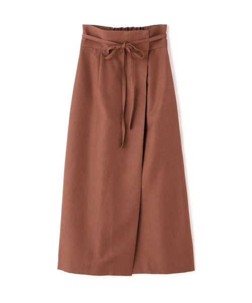 N.（N. Natural Beauty Basic）（エヌエヌナチュラルビューティーベーシック）の「◆麻調ラップスカート（スカート・レディース・ブラウン/グリーン/キナリ・MEDIUM）」の17枚目の写真