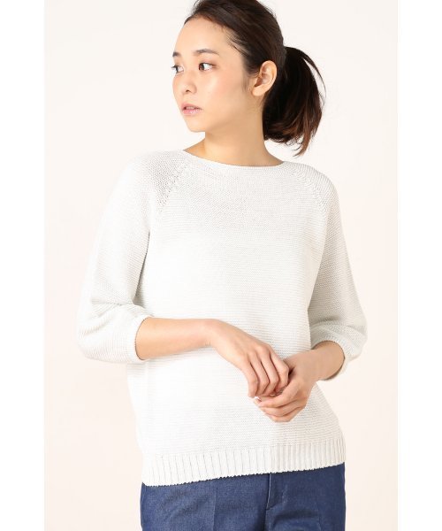 La TOTALITE（ラトータリテ）の「ラメガータープルオーバー。（ニット/セーター・レディース・ホワイト/グリーン/パープル・FREE）」の4枚目の写真