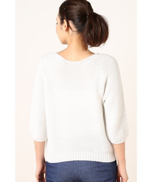 La TOTALITE（ラトータリテ）の「ラメガータープルオーバー。（ニット/セーター・レディース・ホワイト/グリーン/パープル・FREE）」の6枚目の写真