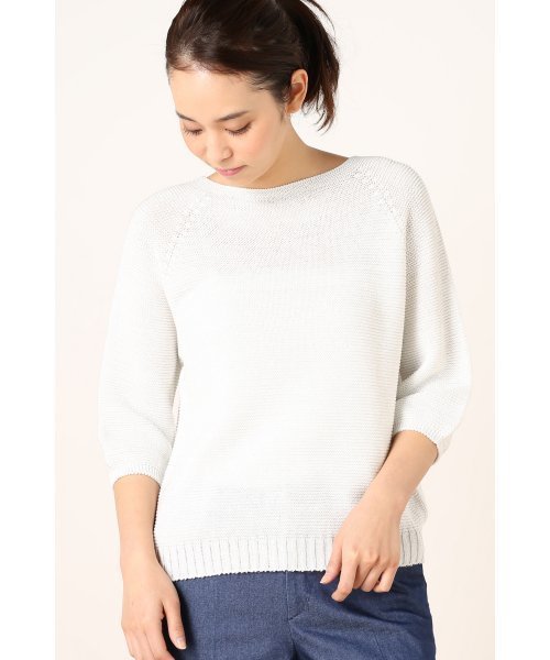 La TOTALITE（ラトータリテ）の「ラメガータープルオーバー。（ニット/セーター・レディース・ホワイト/グリーン/パープル・FREE）」の17枚目の写真