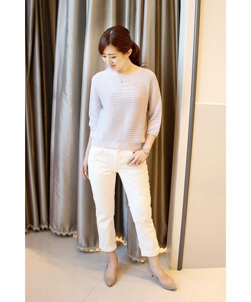 La TOTALITE（ラトータリテ）の「ラメガータープルオーバー。（ニット/セーター・レディース・ホワイト/グリーン/パープル・FREE）」の13枚目の写真