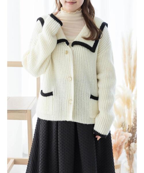 SLURR（スラ―）の「ジャケット風カーディガン（カーディガン/ボレロ・レディース・ベージュ/アイボリー・FREE）」の13枚目の写真