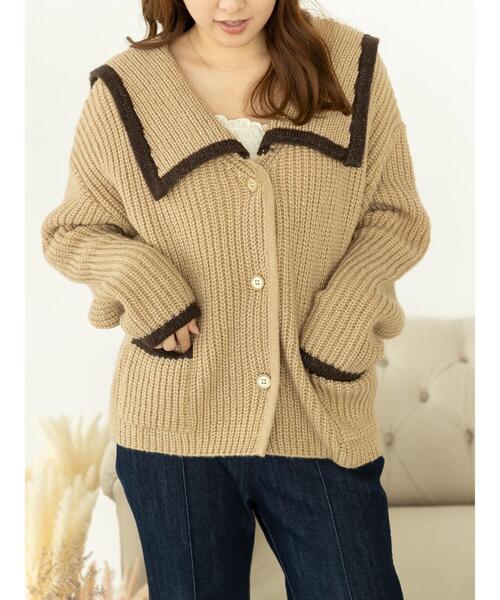 SLURR（スラ―）の「ジャケット風カーディガン（カーディガン/ボレロ・レディース・ベージュ/アイボリー・FREE）」の14枚目の写真