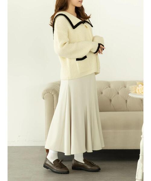 SLURR（スラ―）の「ジャケット風カーディガン（カーディガン/ボレロ・レディース・ベージュ/アイボリー・FREE）」の21枚目の写真