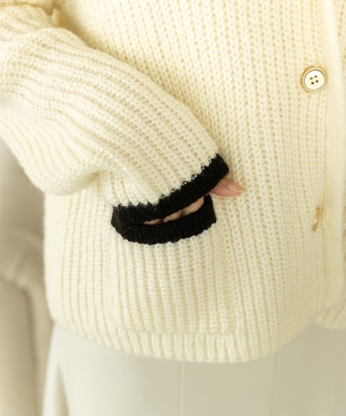 SLURR（スラ―）の「ジャケット風カーディガン（カーディガン/ボレロ・レディース・ベージュ/アイボリー・FREE）」の5枚目の写真