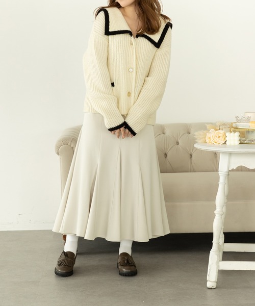 SLURR（スラ―）の「ジャケット風カーディガン（カーディガン/ボレロ・レディース・ベージュ/アイボリー・FREE）」の6枚目の写真