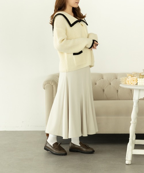 SLURR（スラ―）の「ジャケット風カーディガン（カーディガン/ボレロ・レディース・ベージュ/アイボリー・FREE）」の7枚目の写真